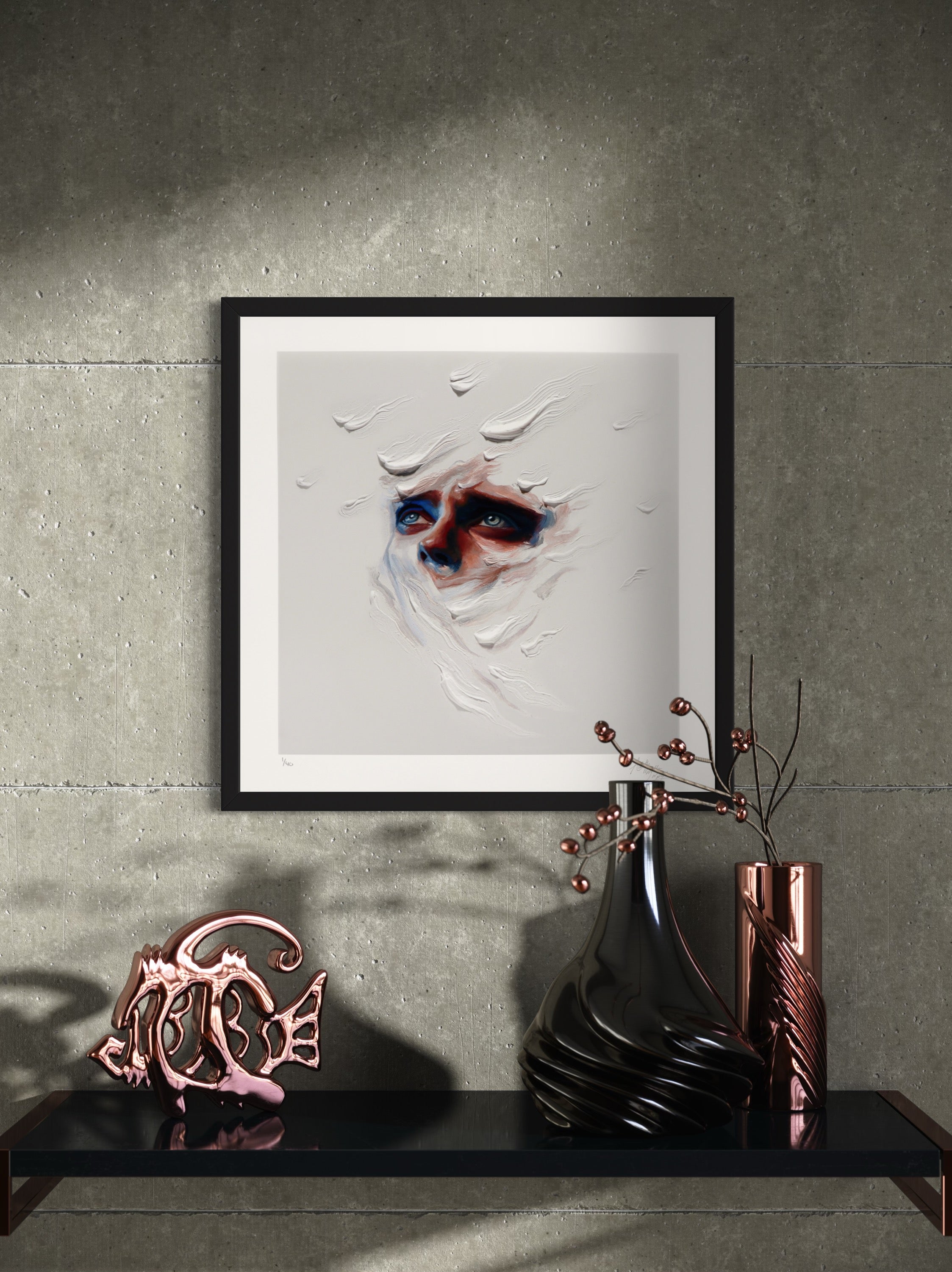 Eternity by Maldha Mohamed displayed as a framed art print in an interior