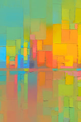 Close-up detail of HORIZON by Jason Anderson showing artwork texture and colour