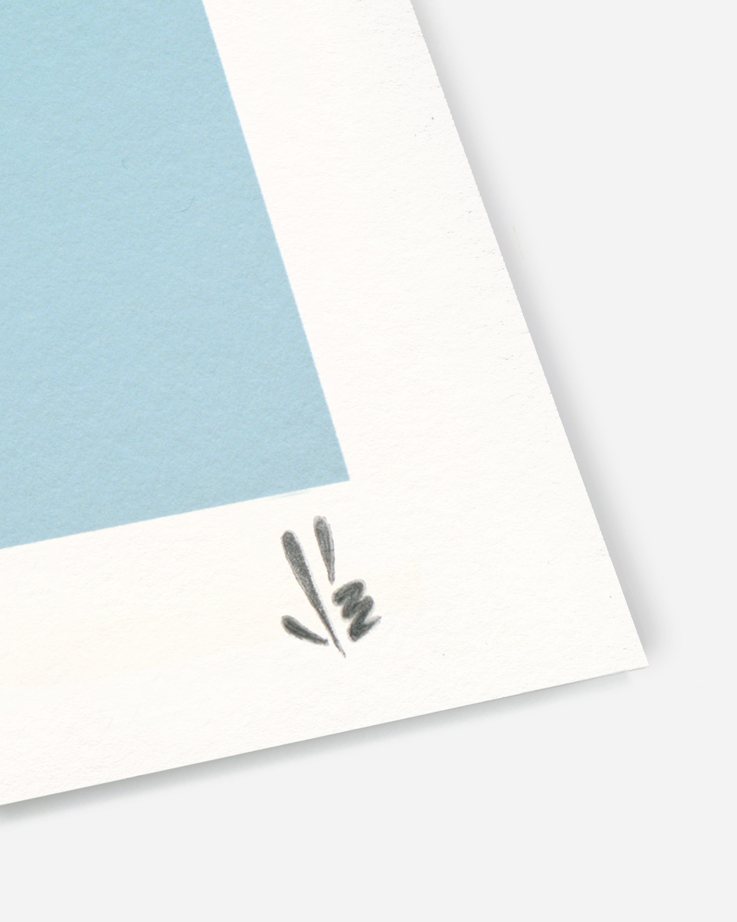 Artist signature on Young Loves limited edition print by Jordan Tran Kean